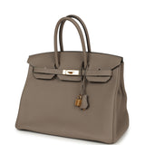 Pre-owned Hermes Birkin 35 Gris Asphalte Togo Gold Hardware - Thumbnail View 5
