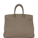 Pre-owned Hermes Birkin 35 Gris Asphalte Togo Gold Hardware - Thumbnail View 4