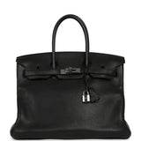 Pre-owned Hermes Birkin 35 Black Togo Palladium Hardware - Thumbnail View 1