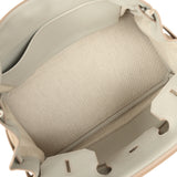 Pre-owned Hermes Birkin 35 Gris Caillou Grizzly, Gris Pale Evercolor Permabrass Hardware - Thumbnail View 8