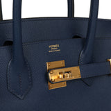 Hermes Birkin 30 Bleu Navy Epsom Gold Hardware - Thumbnail View 7