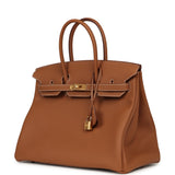 Hermes Birkin 35 Gold Togo Gold Hardware - Thumbnail View 5
