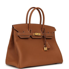 Hermes Birkin 35 Gold Togo Gold Hardware