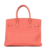 Pre-owned Hermes Birkin 30 Flamingo Epsom Palladium Hardware - Thumbnail View 4