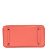 Pre-owned Hermes Birkin 30 Flamingo Epsom Palladium Hardware - Thumbnail View 6