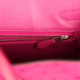 Pre-owned Hermes Birkin 30 Rose Pourpre Ostrich Palladium Hardware - Thumbnail View 9