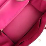 Pre-owned Hermes Birkin 30 Rose Pourpre Ostrich Palladium Hardware - Thumbnail View 8