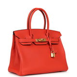Pre-owned Hermes Birkin 30 Capucine Togo Gold Hardware - Thumbnail View 2