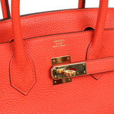 Pre-owned Hermes Birkin 30 Capucine Togo Gold Hardware - Thumbnail View 7