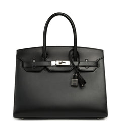 Hermes Birkin Sellier 30 Black Tadelakt Palladium Hardware