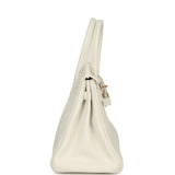 Hermès Birkin 30 White Clemence Gold Hardware - Thumbnail View 3