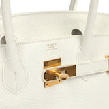 Hermès Birkin 30 White Clemence Gold Hardware - Thumbnail View 7