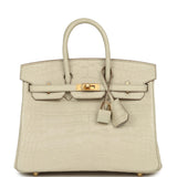 Hermes Birkin 25 Beton Matte Alligator Gold Hardware - Thumbnail View 1