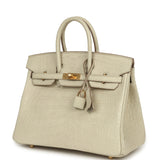Hermes Birkin 25 Beton Matte Alligator Gold Hardware - Thumbnail View 5