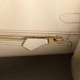 Hermes Birkin 25 Beton Matte Alligator Gold Hardware - Thumbnail View 9