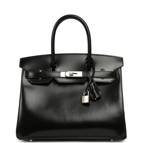 Hermes Birkin 30 Black Box Palladium Hardware