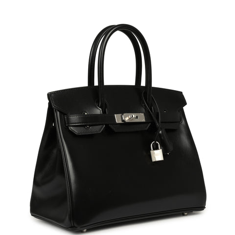 Hermes Birkin 30 Black Box Palladium Hardware