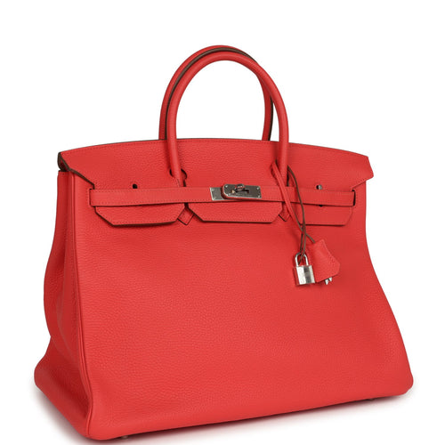Pre-owned Hermes Birkin 40 Rose Jaipur Togo Palladium Hardware