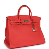 Pre-owned Hermes Birkin 40 Rose Jaipur Togo Palladium Hardware - Thumbnail View 2