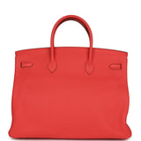 Pre-owned Hermes Birkin 40 Rose Jaipur Togo Palladium Hardware - Thumbnail View 4