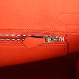 Pre-owned Hermes Quadrille Birkin 30 Terre Battue, Brique, Mauve Pale, Ecru Swift, Toile Palladium Hardware - Thumbnail View 9