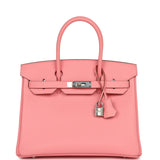 Hermes Birkin 30 Rose Confetti Epsom Palladium Hardware - Thumbnail View 1