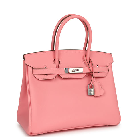 Hermes Birkin 30 Rose Confetti Epsom Palladium Hardware