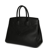 Pre-owned Hermes Shadow Birkin 35 Black Swift Palladium Hardware - Thumbnail View 5