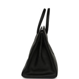 Pre-owned Hermes Shadow Birkin 35 Black Swift Palladium Hardware - Thumbnail View 3