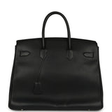 Pre-owned Hermes Shadow Birkin 35 Black Swift Palladium Hardware - Thumbnail View 4