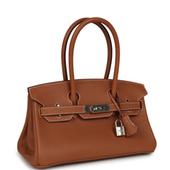 Pre-owned Hermes Shoulder Birkin Light 29 Gold Evercolor Palladium Hardware