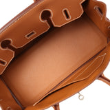 Pre-owned Hermes Shoulder Birkin Light 29 Gold Evercolor Palladium Hardware - Thumbnail View 8