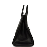 Pre-owned Hermes Birkin HAC a Relier 40 Black Evergrain Palladium Hardware - Thumbnail View 3