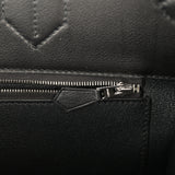 Pre-owned Hermes Birkin HAC a Relier 40 Black Evergrain Palladium Hardware - Thumbnail View 9