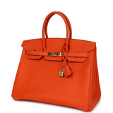 Pre-owned Hermes Birkin 35 Feu Epsom Gold Hardware - Thumbnail View 5