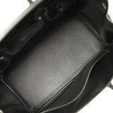 Hermes Birkin 30 Black, Bleu Marine Novillo, Shiny Niloticus Crocodile Touch Palladium Hardware - Thumbnail View 7