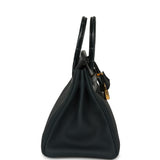 Pre-owned Hermes Birkin 25 Vert Rousseau Togo, Shiny Niloticus Crocodile Touch Gold Hardware - Thumbnail View 2