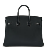 Pre-owned Hermes Birkin 25 Vert Rousseau Togo, Shiny Niloticus Crocodile Touch Gold Hardware - Thumbnail View 3
