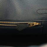 Pre-owned Hermes Birkin 25 Vert Rousseau Togo, Shiny Niloticus Crocodile Touch Gold Hardware - Thumbnail View 8