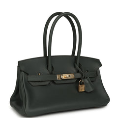Hermes Shoulder Birkin Light 29 Vert Mangrove Evercolor Permabrass Hardware