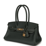 Hermes Shoulder Birkin Light 29 Vert Mangrove Evercolor Permabrass Hardware - Thumbnail View 5