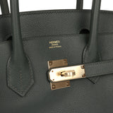 Hermes Shoulder Birkin Light 29 Vert Mangrove Evercolor Permabrass Hardware - Thumbnail View 7
