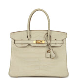 Hermes Birkin 30 Beton Matte Alligator Gold Hardware - Thumbnail View 1