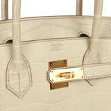 Hermes Birkin 30 Beton Matte Alligator Gold Hardware - Thumbnail View 7