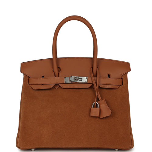 Hermes Birkin 30 Chamois Grizzly, Gold Swift Palladium Hardware
