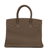 Pre-owned Hermes Birkin 30 Etoupe Togo Palladium Hardware - Thumbnail View 4