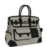 Hermes Birkin 35 Cargo Ecru-Black Swift and Toile H Canvas Palladium Hardware - Thumbnail View 2
