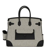 Hermes Birkin 35 Cargo Ecru-Black Swift and Toile H Canvas Palladium Hardware - Thumbnail View 4