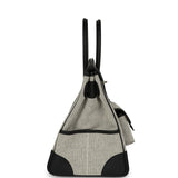 Hermes Birkin 35 Cargo Ecru-Black Swift and Toile H Canvas Palladium Hardware - Thumbnail View 6