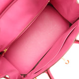 Pre-owned Hermes Birkin 30 Fuchsia Ostrich Gold Hardware - Thumbnail View 9